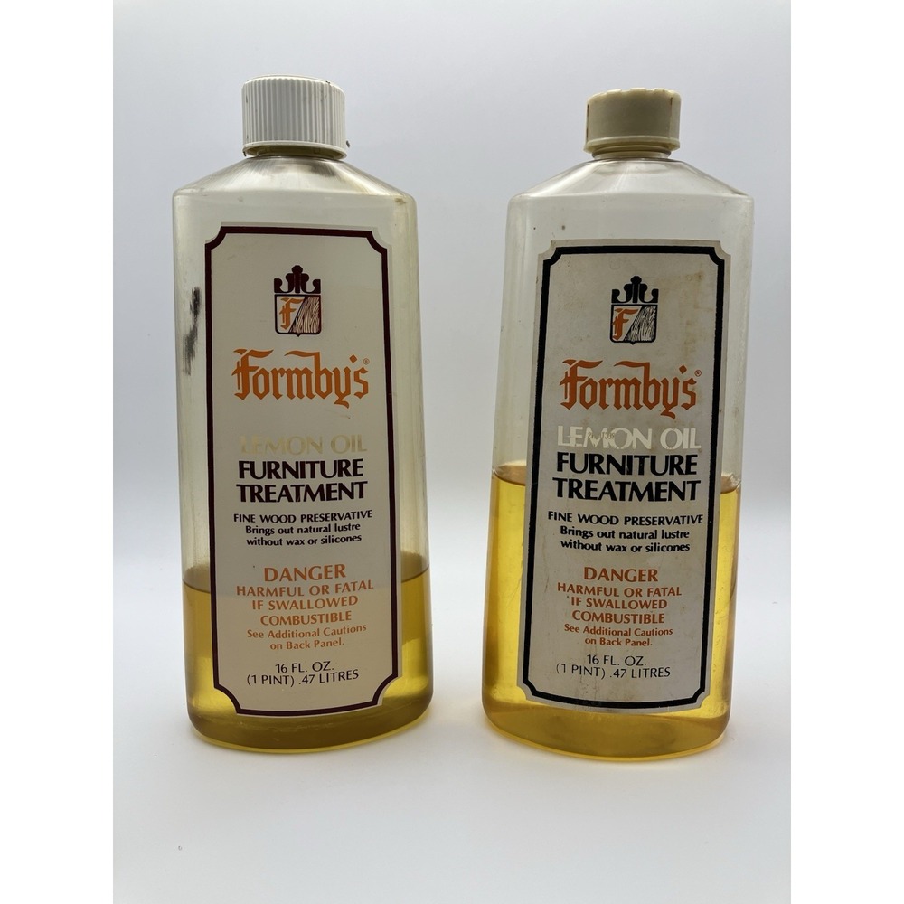 Formby's Lemon Oil Furniture Treatment‎ Wood 16oz 2 Partial Bottles Discontinued